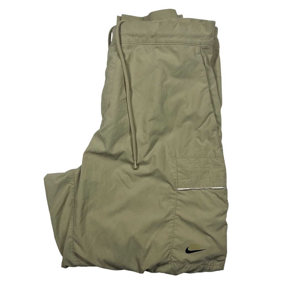 Nike Utility Cargo Trousers Mens 34x28 Khaki Nylon Tapered Streetwear DM6681-250